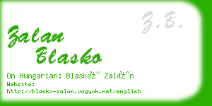 zalan blasko business card